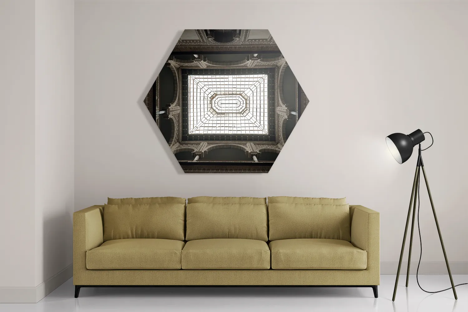 Schilderij Koninklijk Paleis van Sevilla Dak Hexagon Template Hexagon1 Steden 20 2