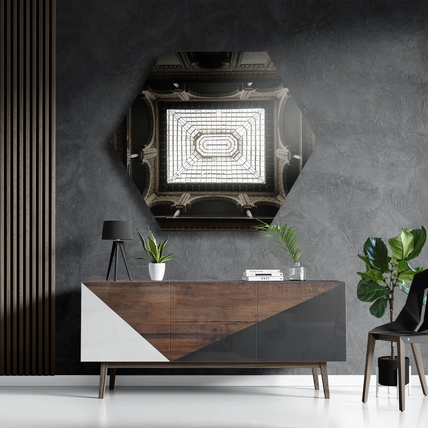 Schilderij Koninklijk Paleis van Sevilla Dak Hexagon Template Hexagon1 Steden 20 3