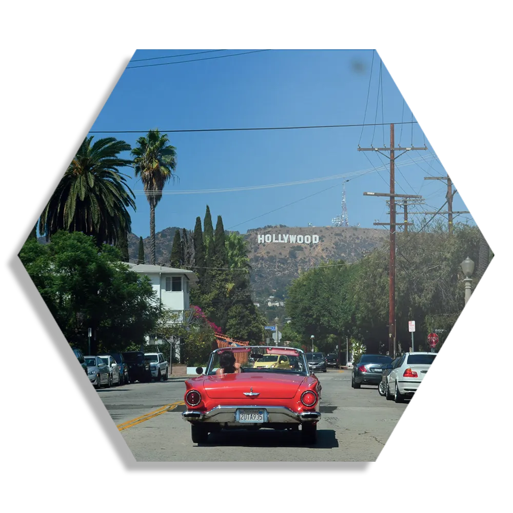 Schilderij Hollywood Hexagon Template Hexagon1 Steden 21 1
