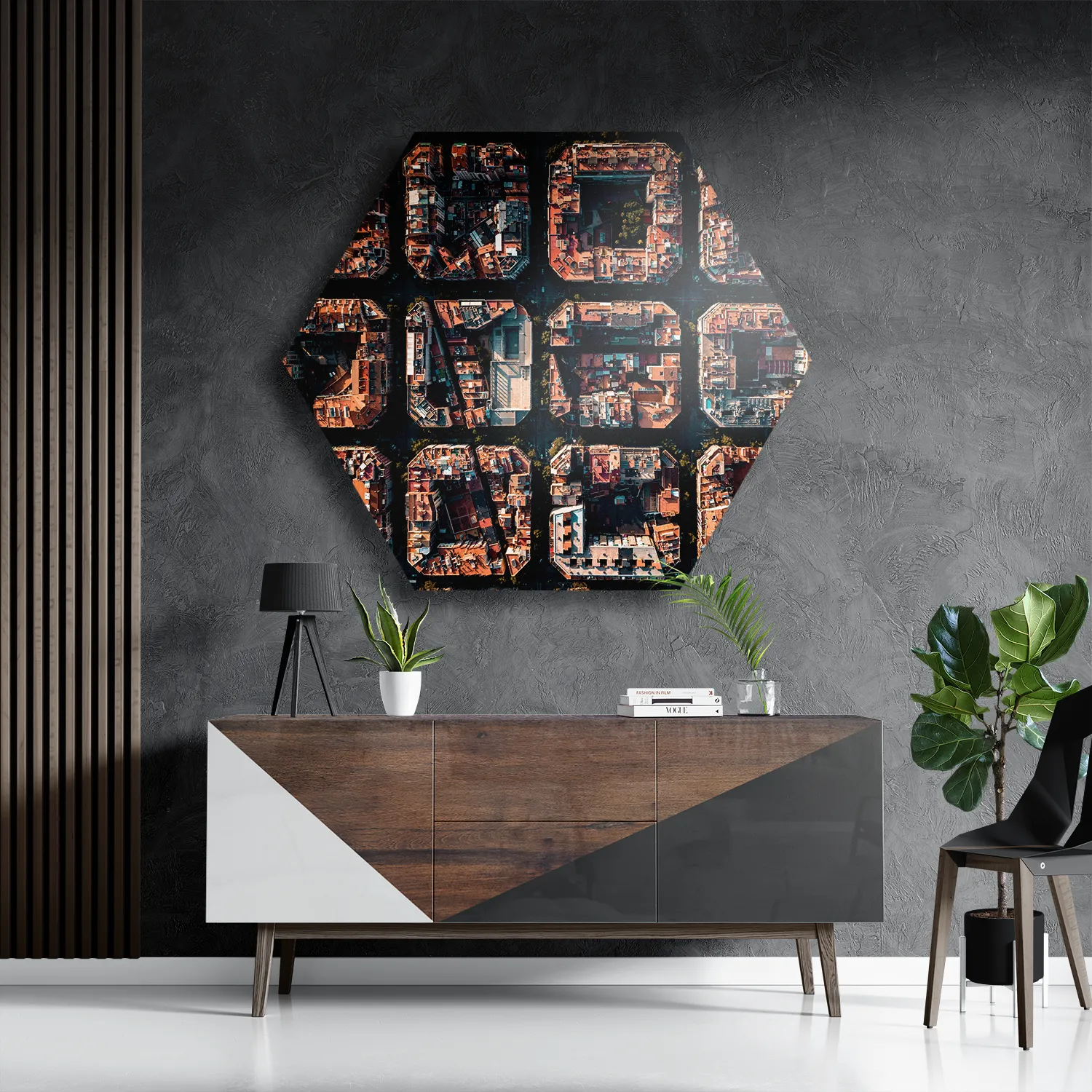 Schilderij Barcelona's Achtkantige Patronen Hexagon Template Hexagon1 Steden 38 3