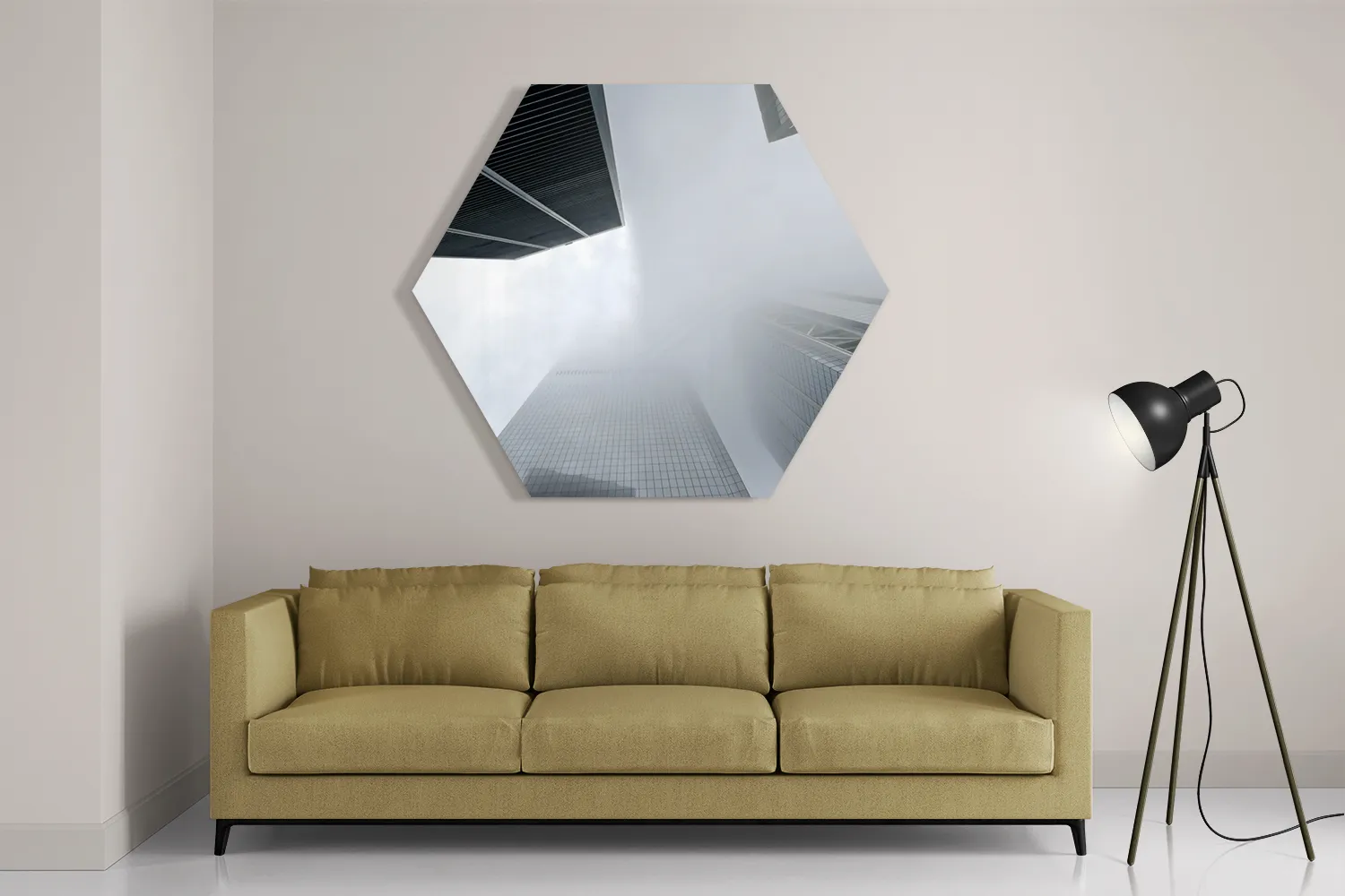 Schilderij New York Rain Print Hexagon Template Hexagon1 Steden 39 2