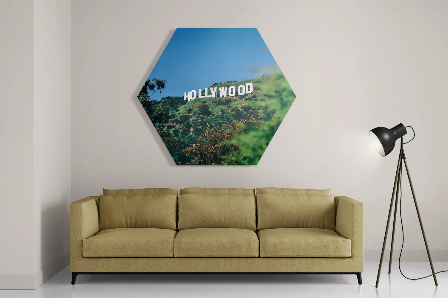 Schilderij Hollywood Letters Hexagon Template Hexagon1 Steden 40 2