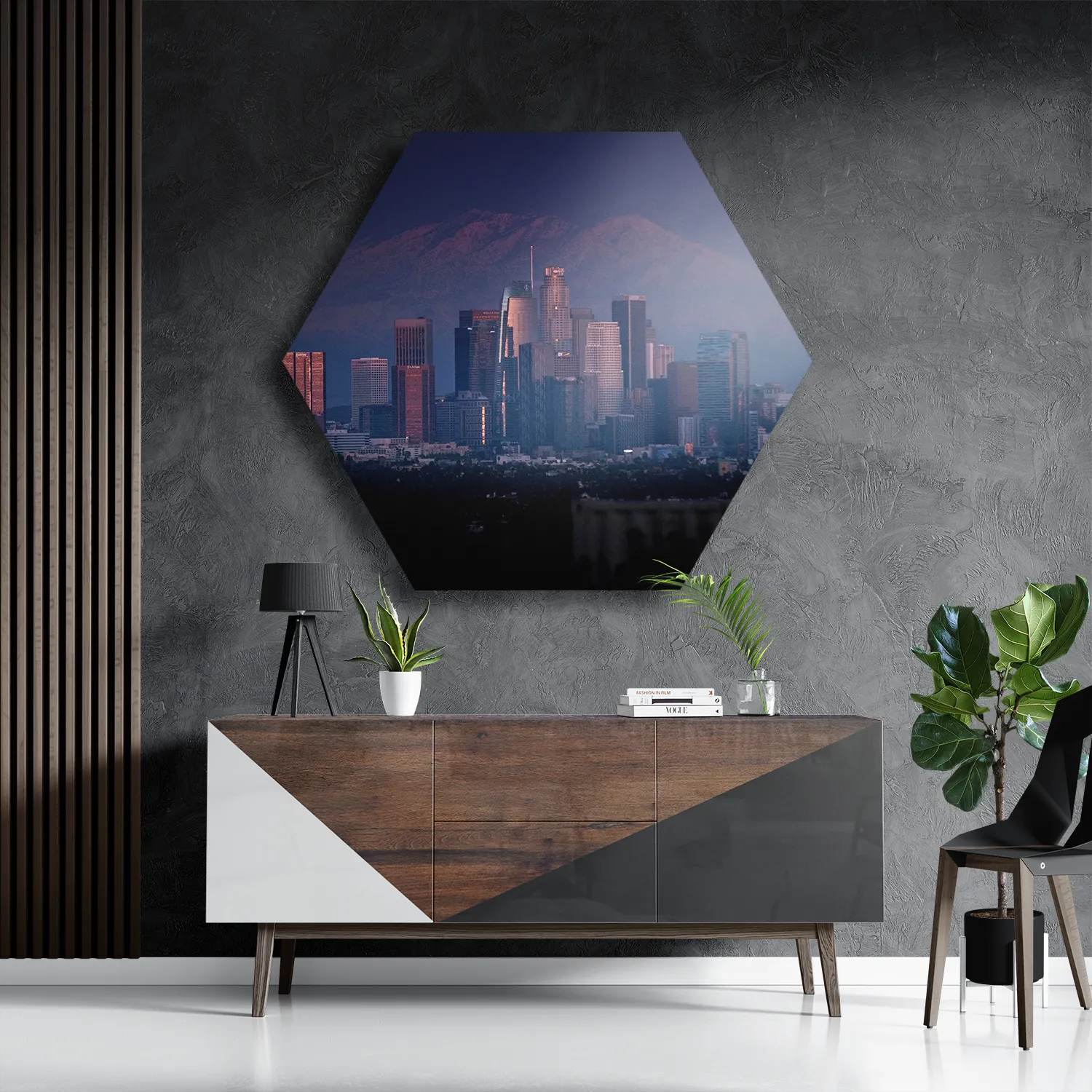 Schilderij Los Angeles Hexagon Template Hexagon1 Steden 47 3