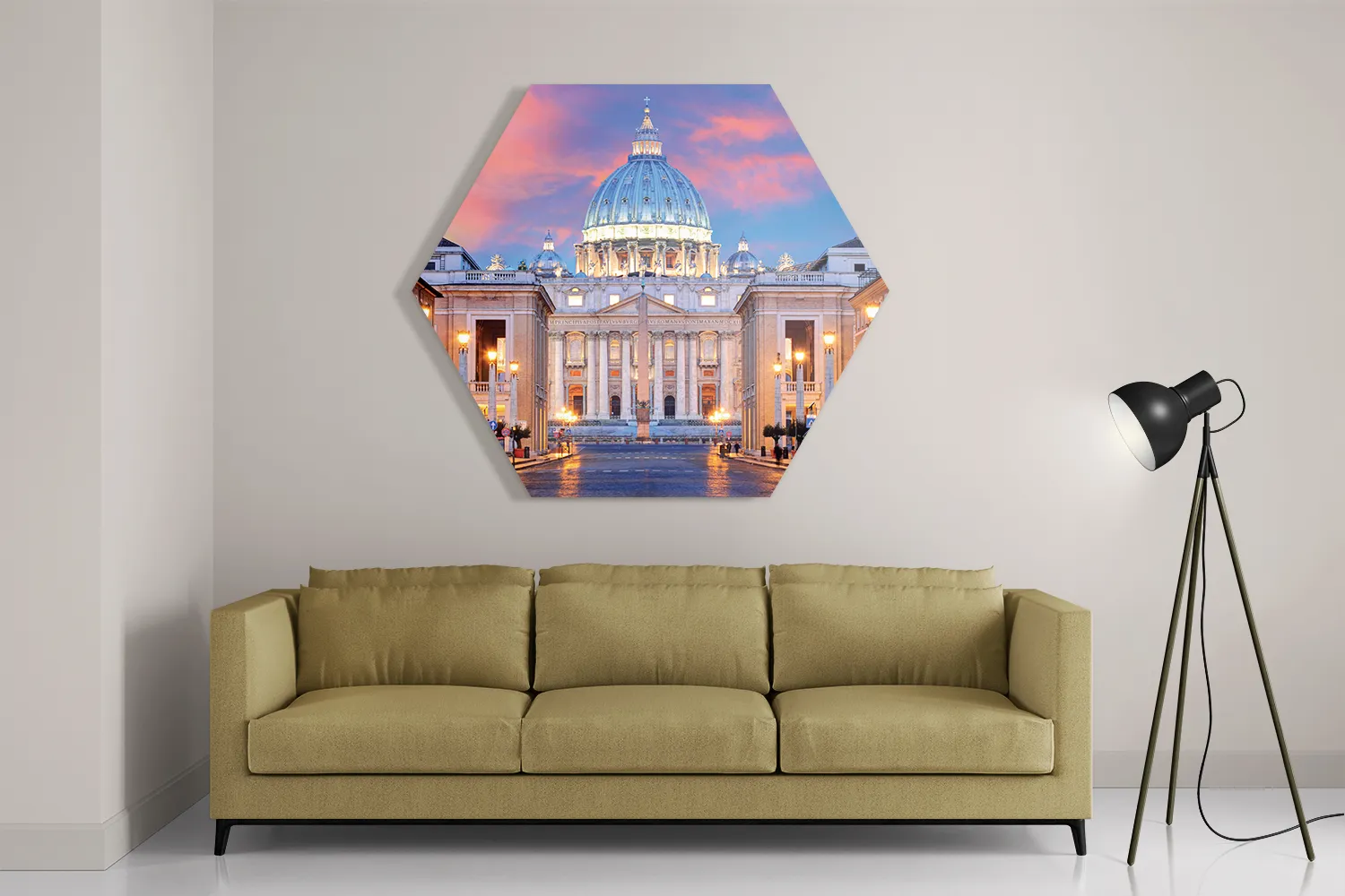 Schilderij Het Vaticaan Hexagon Template Hexagon1 Steden 56 2