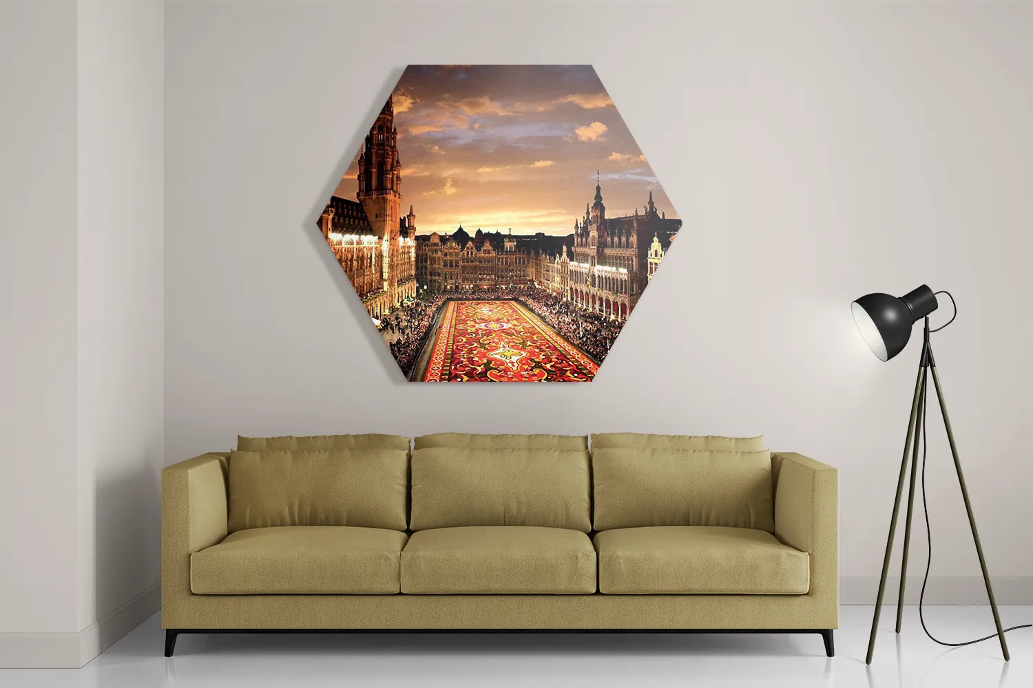 Template_Hexagon1_Steden_99-2 Schilderij Grote Markt Brussel Hexagon Template Hexagon1 Steden 99 2