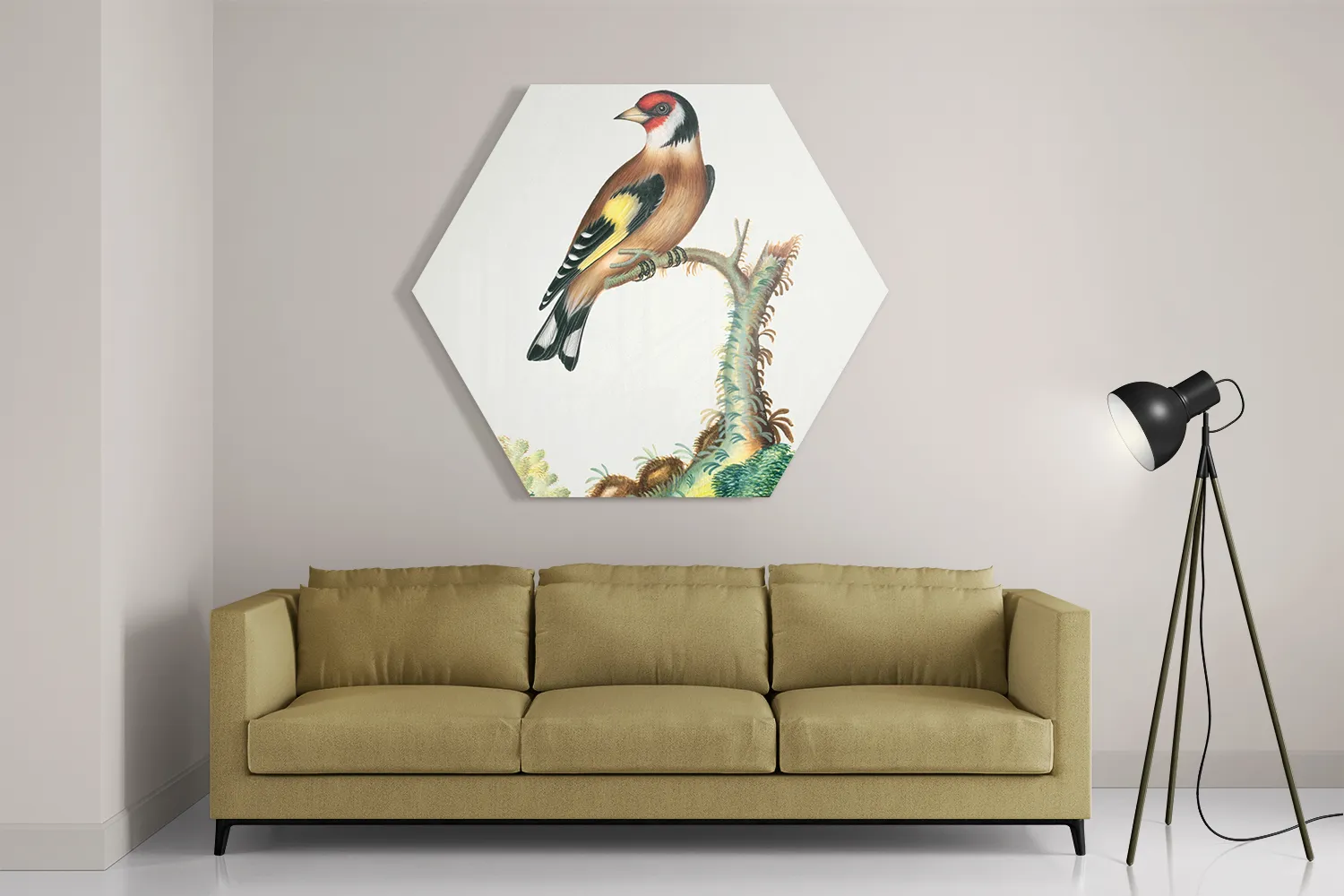 Schilderij Prent Natuur Vogel en Bloemen 15 Hexagon Template Hexagon1 Vintage 15 2