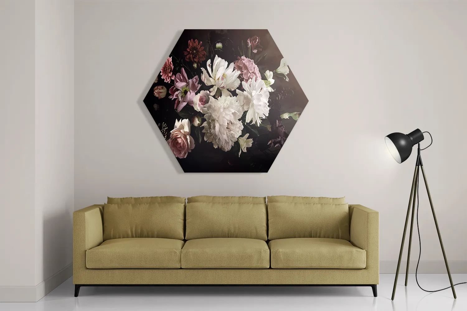 Schilderij Modern Stil Leven Bloemen 02 Hexagon Template Hexagon1 Vintage 23 2