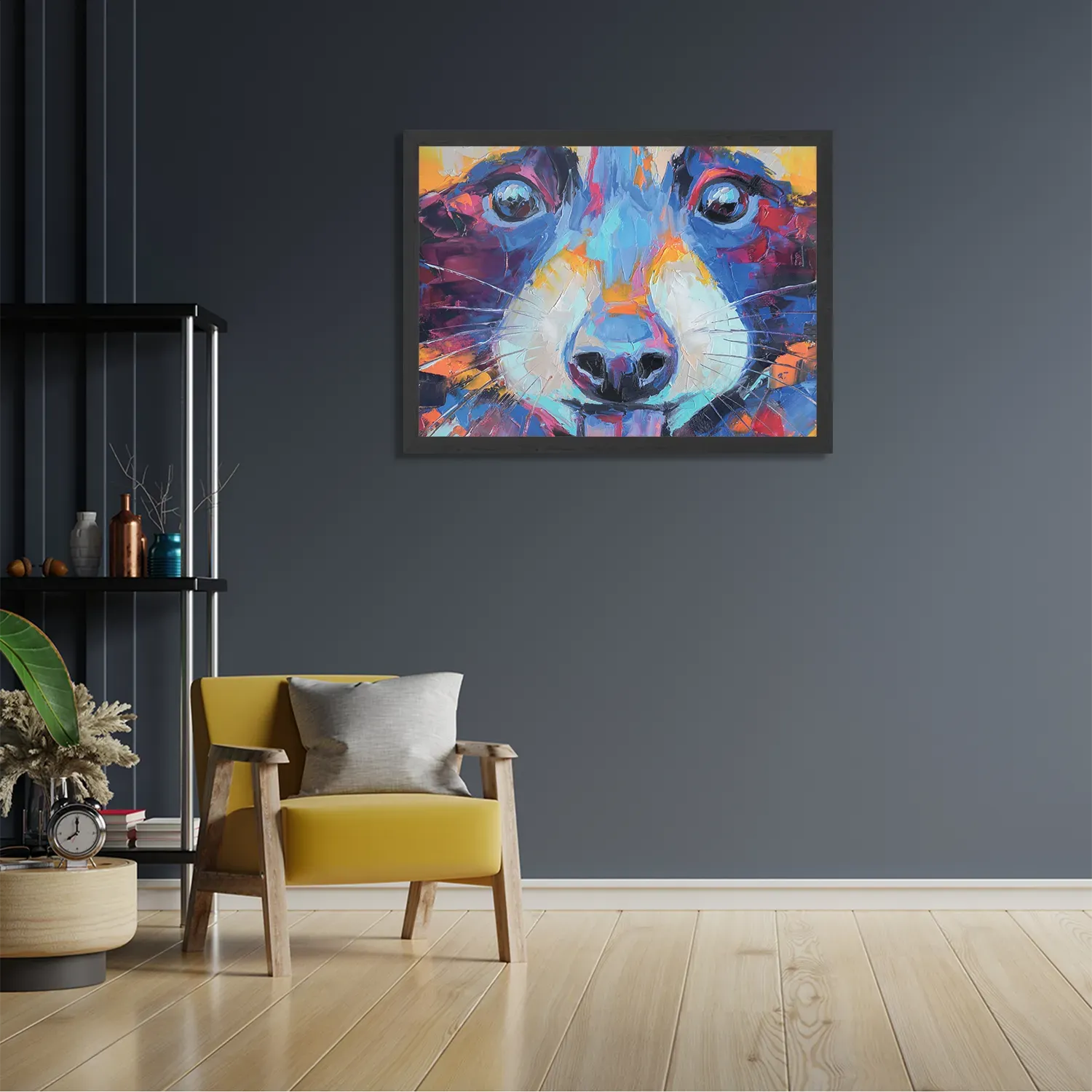 Poster Vossenkop Kunst 02 Rechthoek Horizontaal Met Lijst Template PBF 50 70 Horizontaal Abstract 102 2