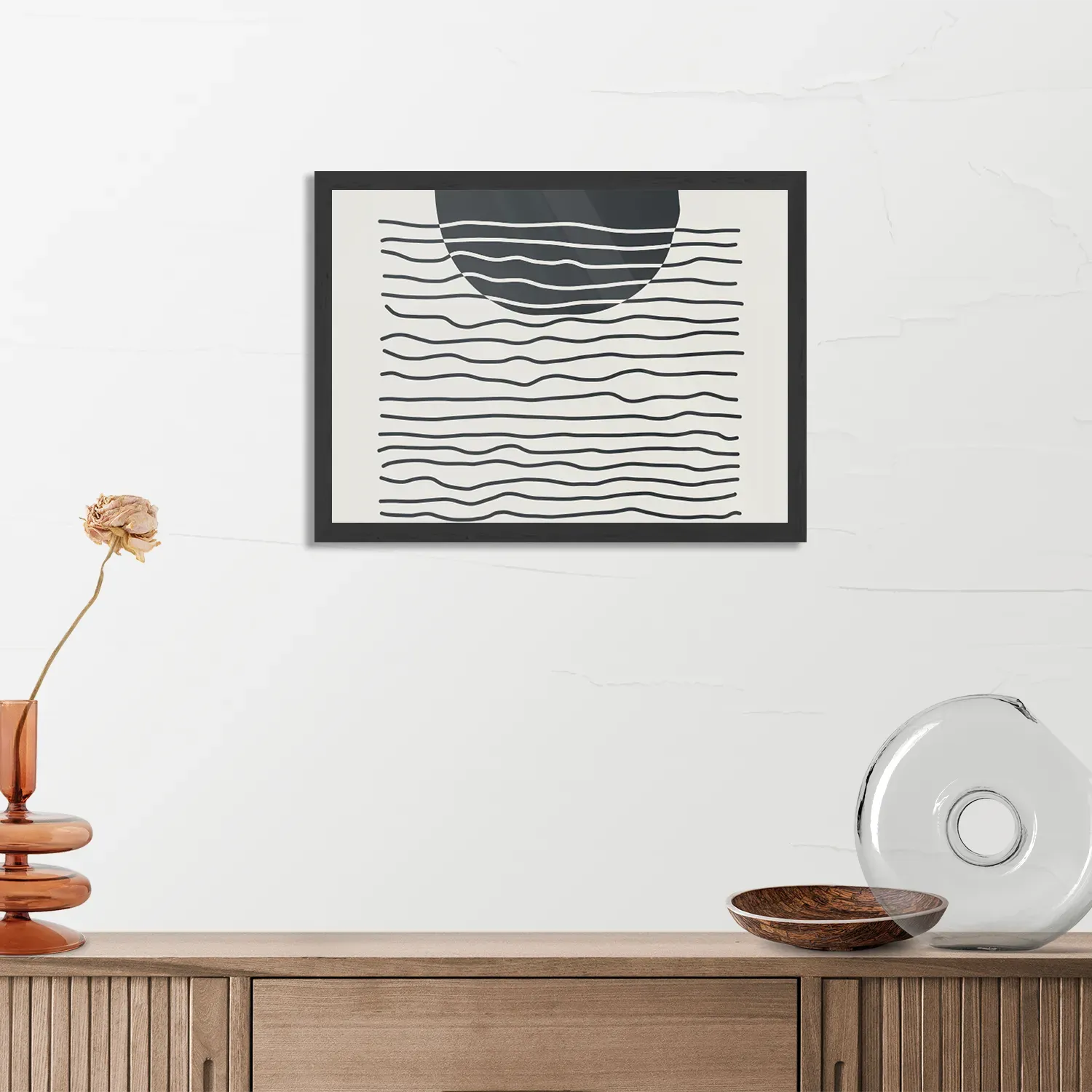 Poster Scandinavisch Basis Zwart Rechthoek Horizontaal Met Lijst Template PBF 50 70 Horizontaal Abstract 11 3