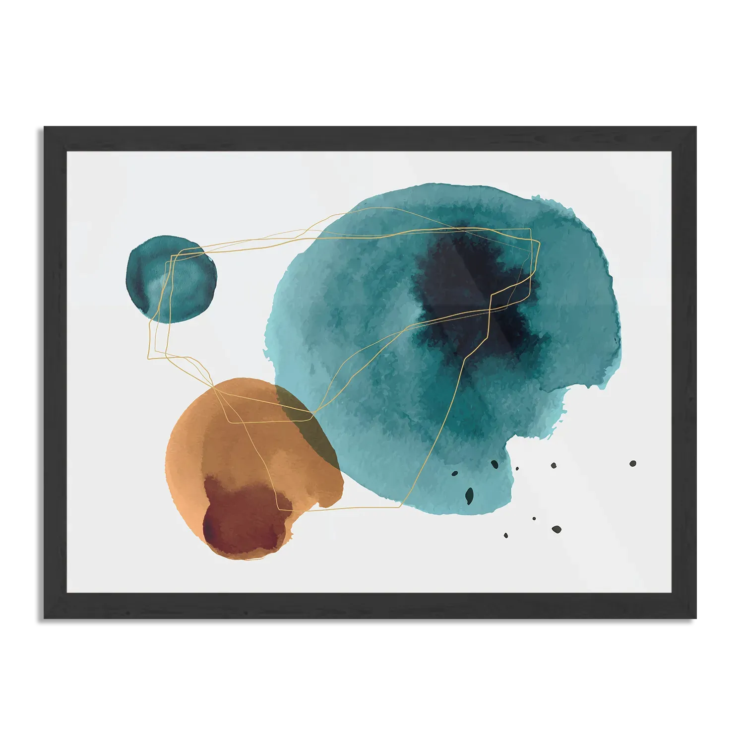 Poster Abstract Cirkels Multikleur 03 Rechthoek Horizontaal Met Lijst Template PBF 50 70 Horizontaal Abstract 110 1