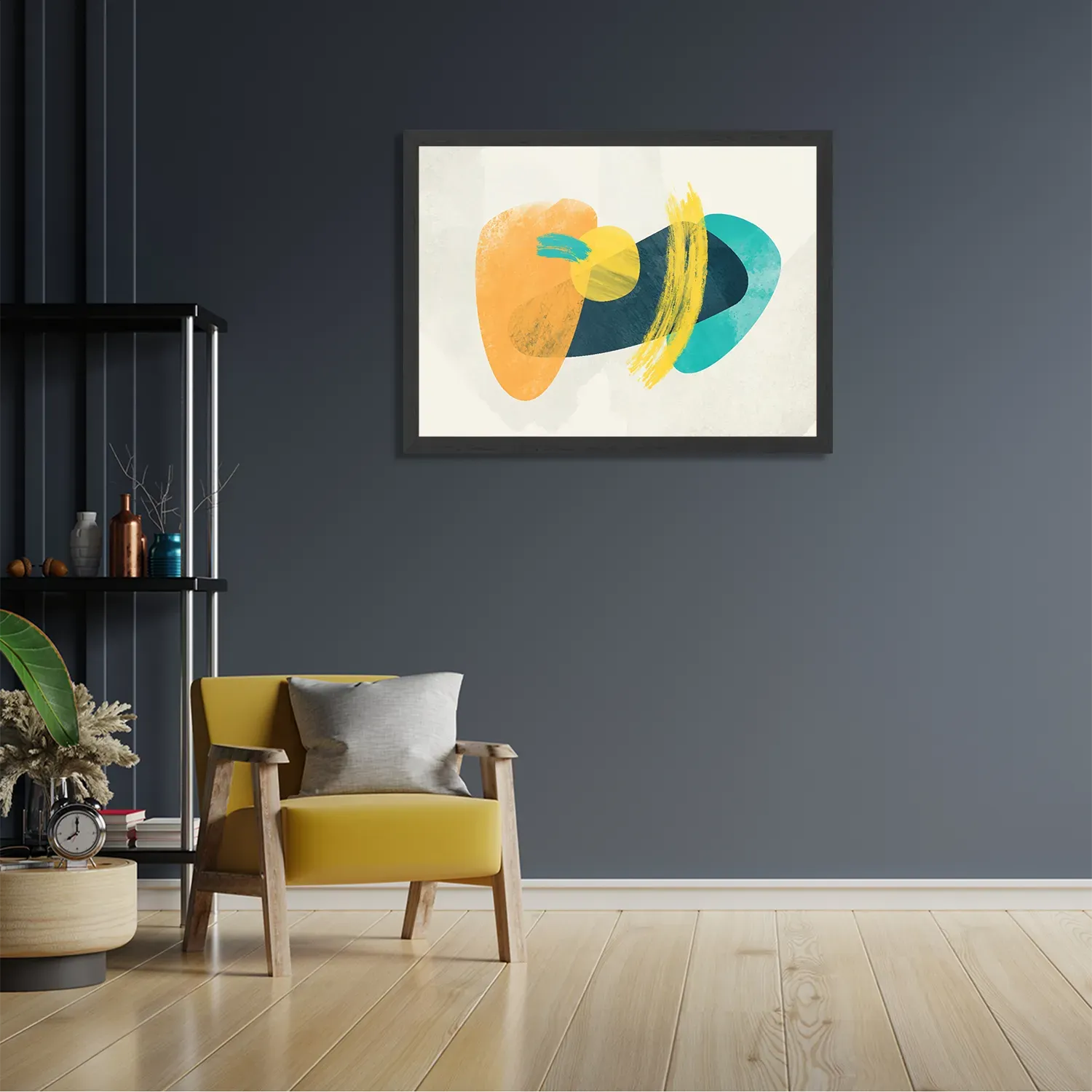 Poster Scandinavisch Design Kleurrijk Rechthoek Horizontaal Met Lijst Template PBF 50 70 Horizontaal Abstract 117 2
