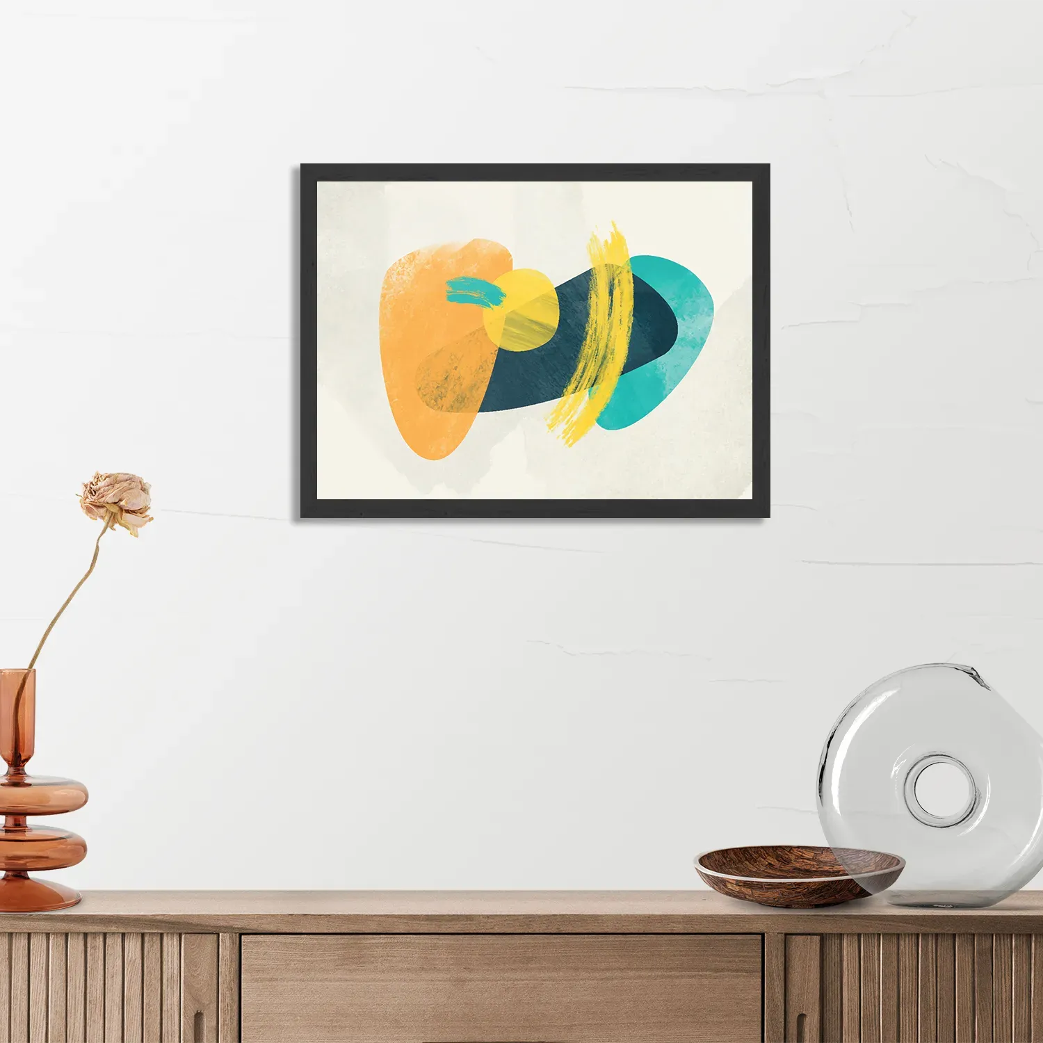Poster Scandinavisch Design Kleurrijk Rechthoek Horizontaal Met Lijst Template PBF 50 70 Horizontaal Abstract 117 3