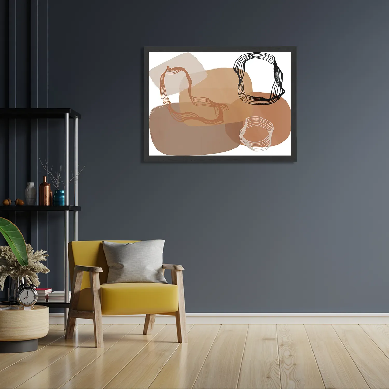 Poster Naturel tinten scandinavisch 01 Rechthoek Horizontaal Met Lijst Template PBF 50 70 Horizontaal Abstract 14 2