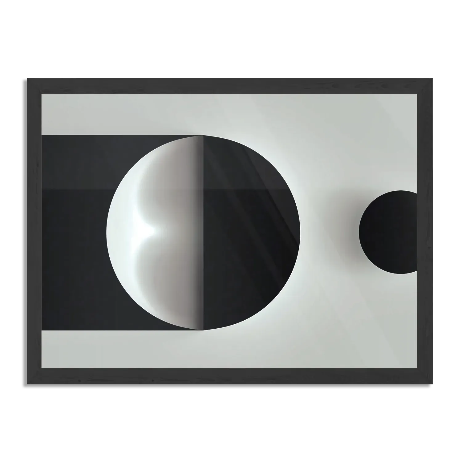 Poster Scandinavisch Wit met Zwart Element 01 Rechthoek Horizontaal Met Lijst Template PBF 50 70 Horizontaal Abstract 21 1