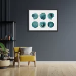 Poster Scandinavisch Rond Patroon Groen Rechthoek Horizontaal Met Lijst Template PBF 50 70 Horizontaal Abstract 29 2