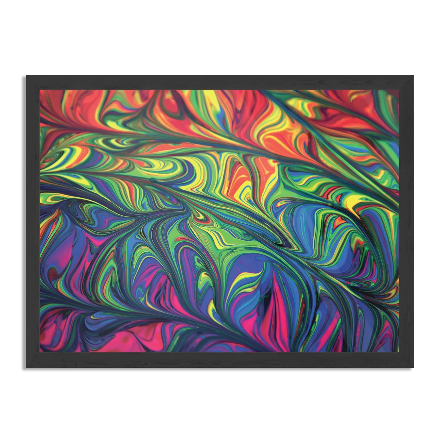Poster Verf Kleuren Gemengd Rechthoek Horizontaal Met Lijst Template PBF 50 70 Horizontaal Abstract 37 1