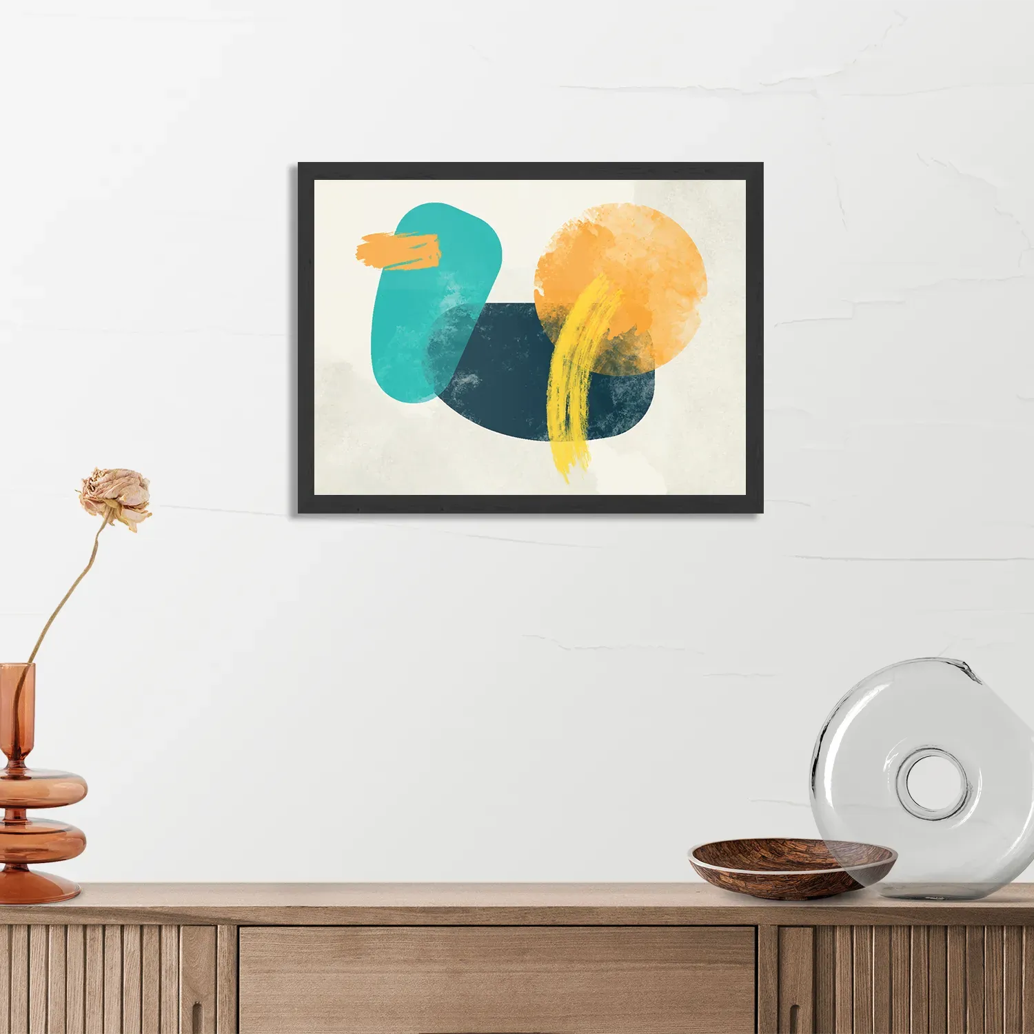 Poster Kleurrijk Abstract 01 Rechthoek Horizontaal Met Lijst Template PBF 50 70 Horizontaal Abstract 43 3