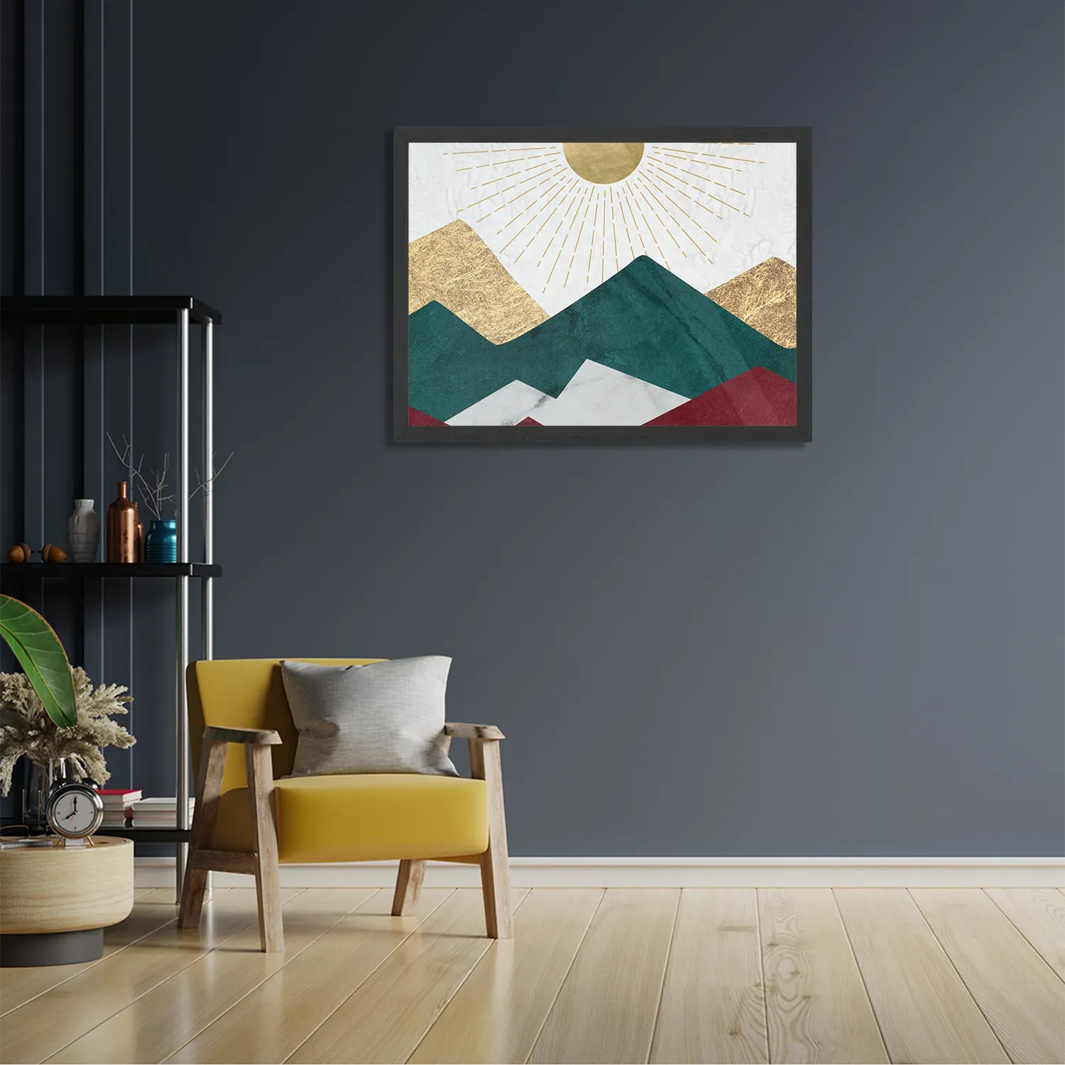 Poster Kleurrijke Bergen 02 Rechthoek Horizontaal Met Lijst Template PBF 50 70 Horizontaal Abstract 52 2