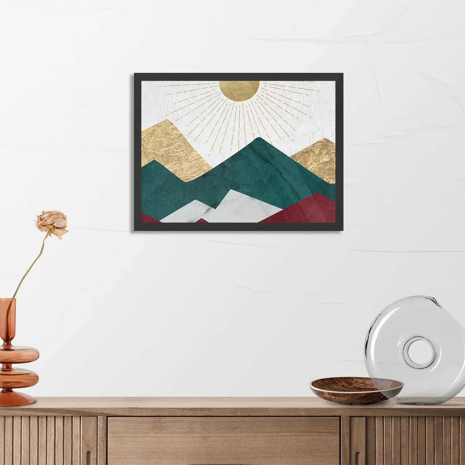 Poster Kleurrijke Bergen 02 Rechthoek Horizontaal Met Lijst Template PBF 50 70 Horizontaal Abstract 52 3