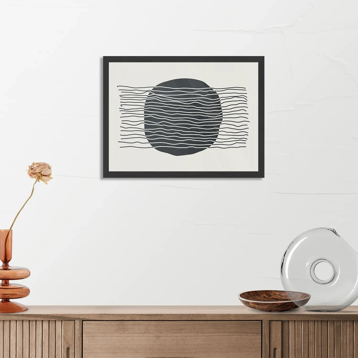 Poster De Innerlijke Rust 02 Rechthoek Horizontaal Met Lijst Template PBF 50 70 Horizontaal Abstract 56 3