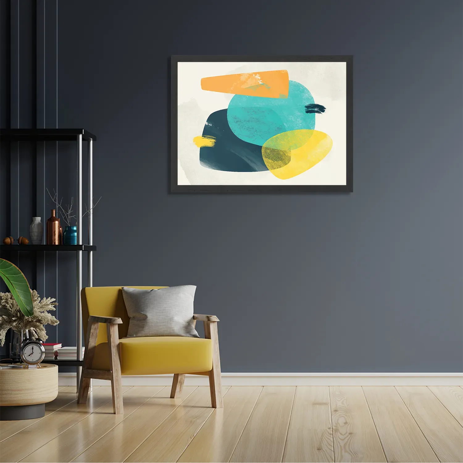 Poster Kleurrijk Abstract 02 Rechthoek Horizontaal Met Lijst Template PBF 50 70 Horizontaal Abstract 68 2