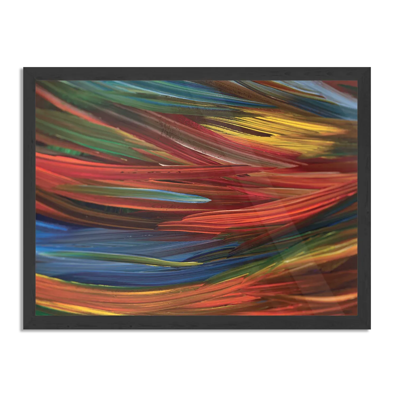 Poster Geschilderde Strepen Kleurrijk Rechthoek Horizontaal Met Lijst Template PBF 50 70 Horizontaal Abstract 75 1