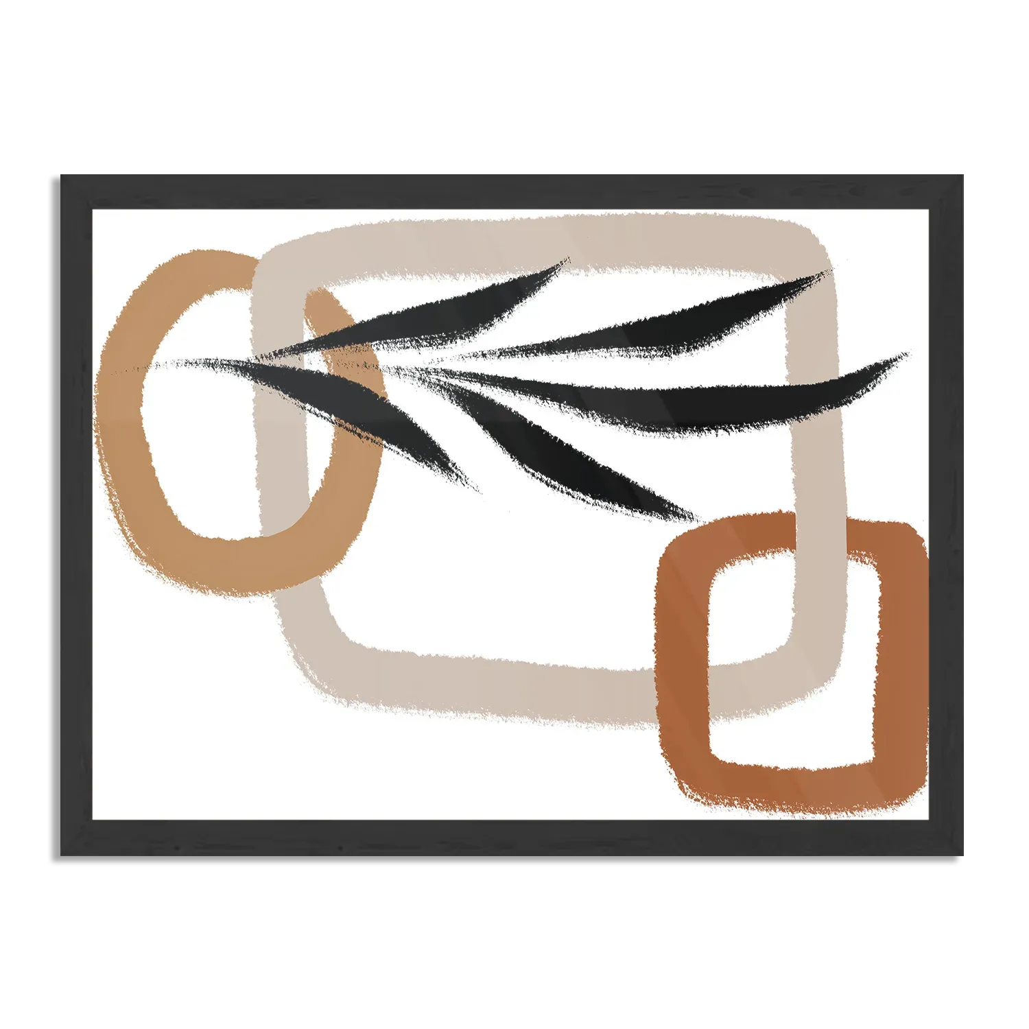 Poster Naturel tinten scandinavisch 02 Rechthoek Horizontaal Met Lijst Template PBF 50 70 Horizontaal Abstract 97 1