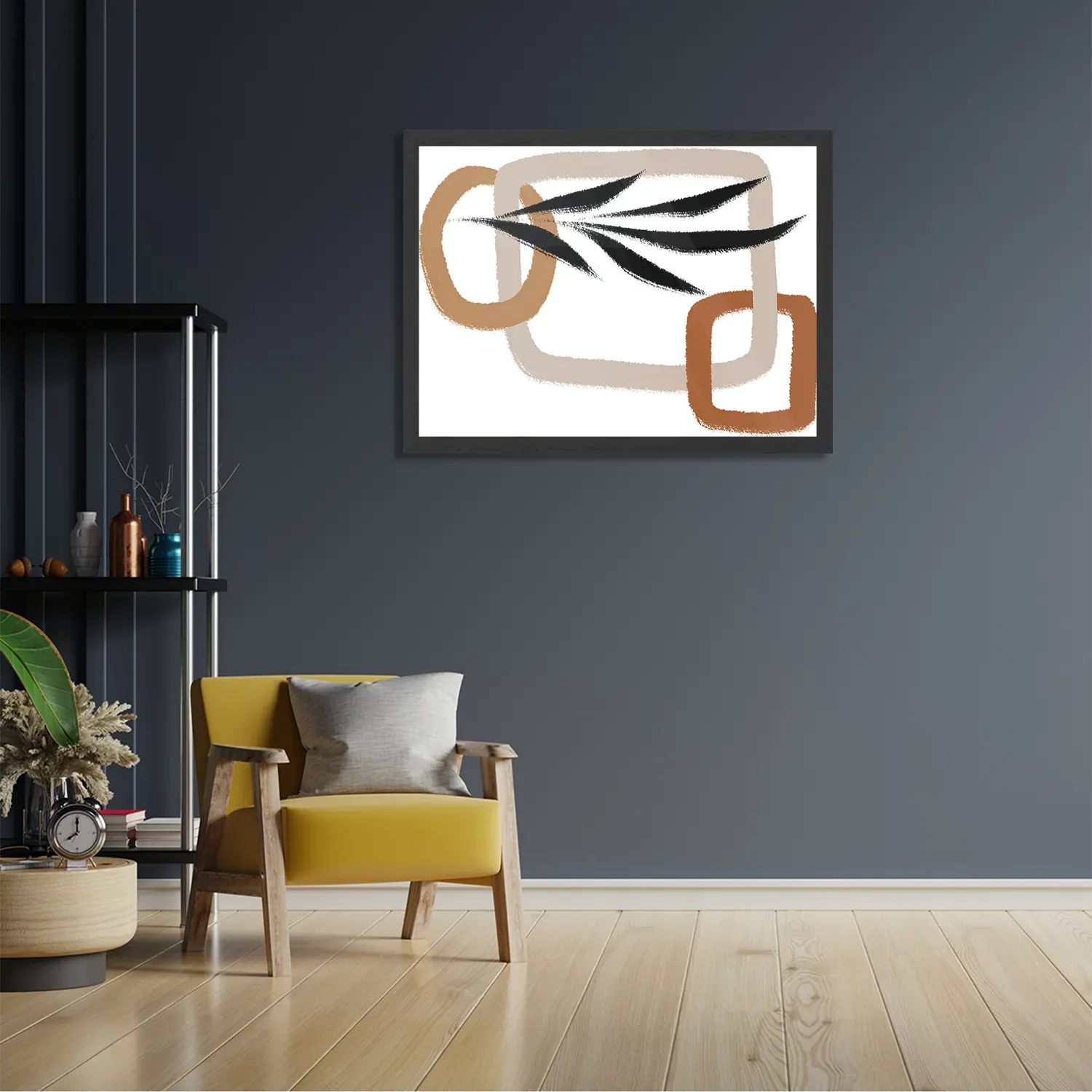 Poster Naturel tinten scandinavisch 02 Rechthoek Horizontaal Met Lijst Template PBF 50 70 Horizontaal Abstract 97 2