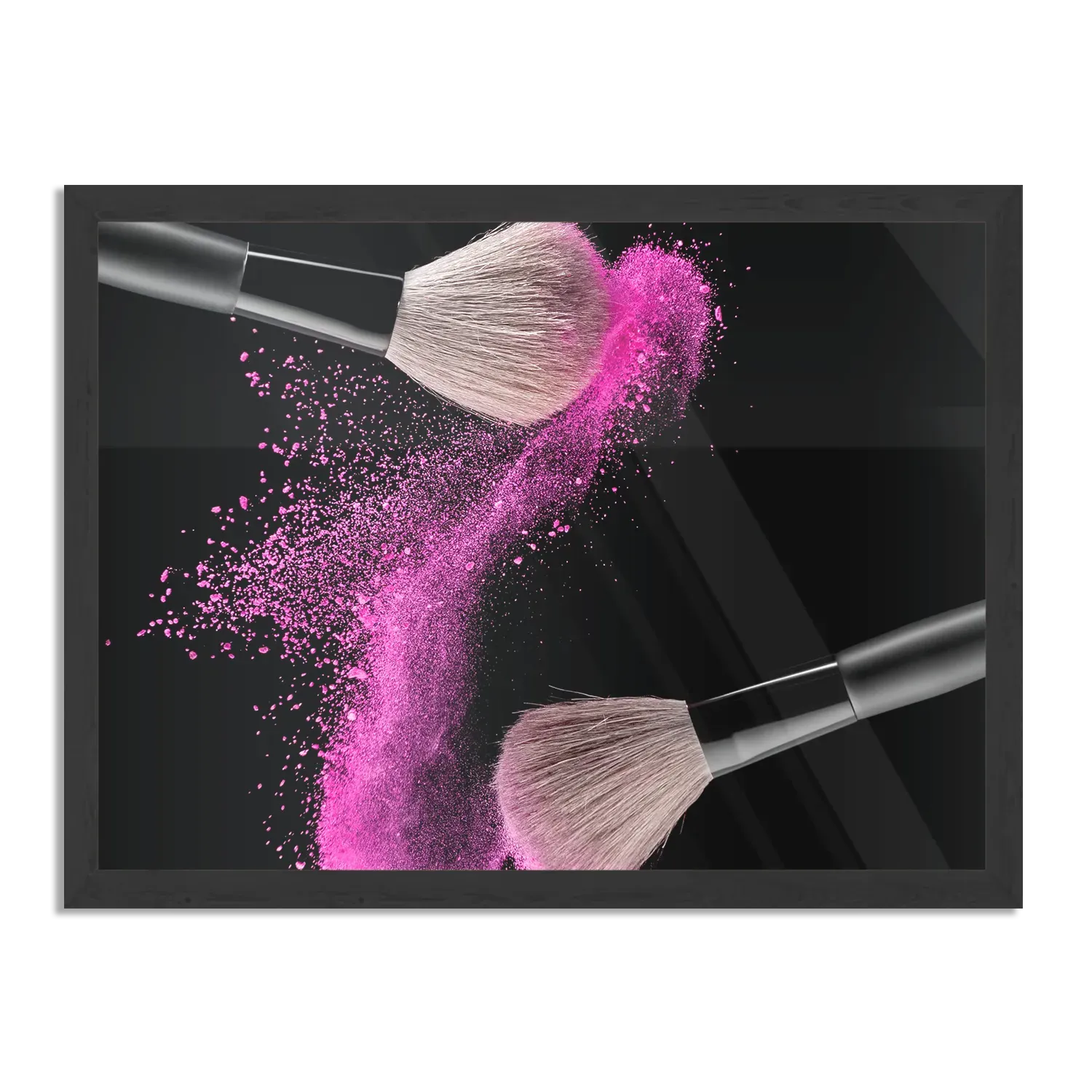 Poster Make up Poederkwasten Roze Rechthoek Horizontaal Met Lijst Template PBF 50 70 Horizontaal Beauty 1 1