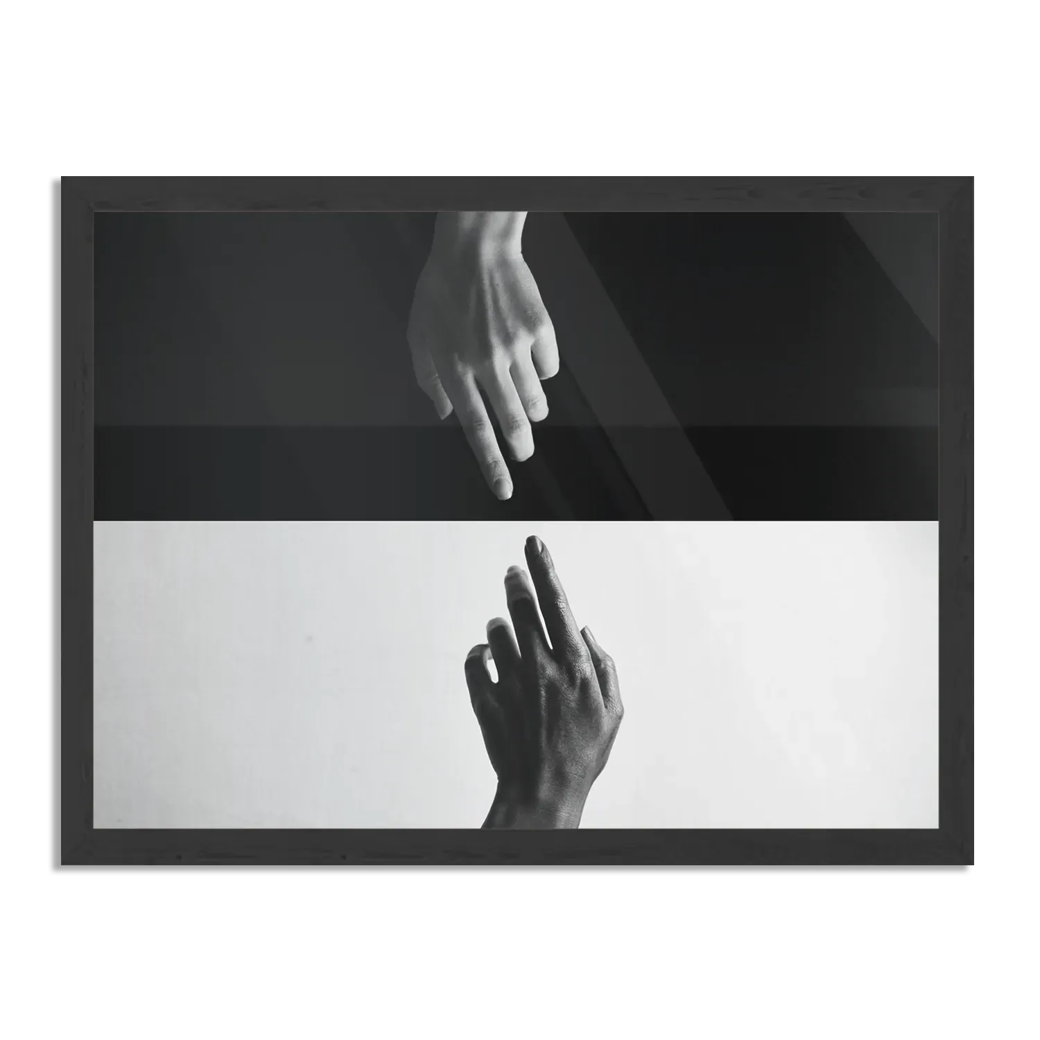 Poster De aanraking Black and White Rechthoek Horizontaal Met Lijst Template PBF 50 70 Horizontaal Beauty 10 1