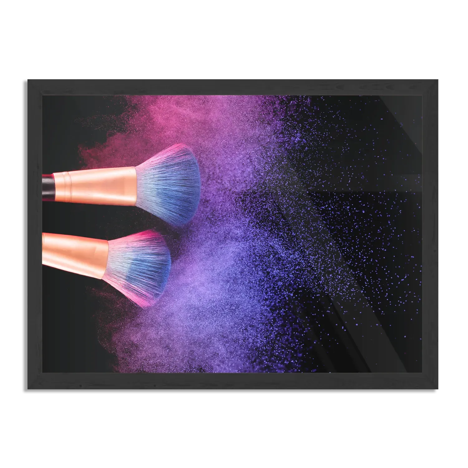 Poster Make up Poederkwasten Kleurrijk Rechthoek Horizontaal Met Lijst Template PBF 50 70 Horizontaal Beauty 4 1