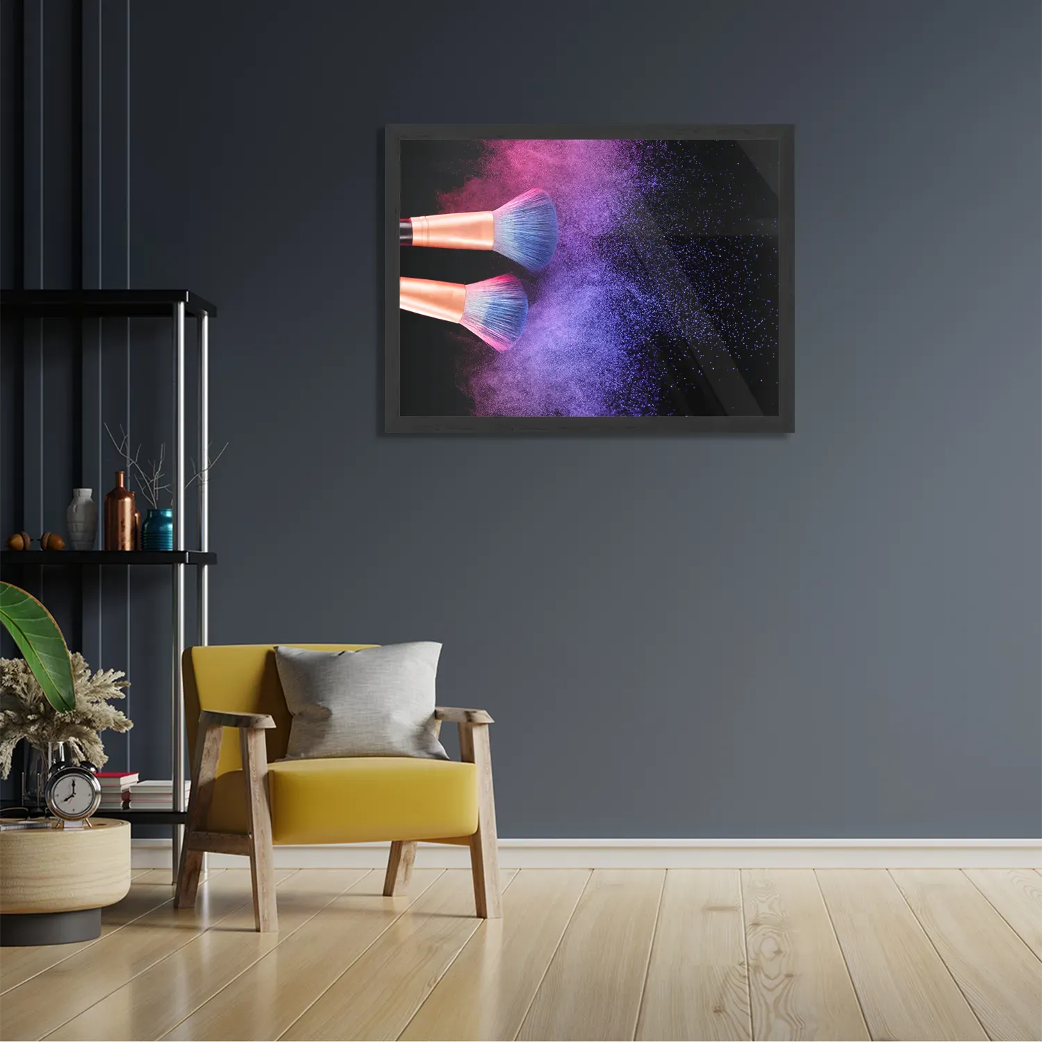 Poster Make up Poederkwasten Kleurrijk Rechthoek Horizontaal Met Lijst Template PBF 50 70 Horizontaal Beauty 4 2