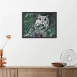 Poster Uil Op Tak Rechthoek Horizontaal Met Lijst Template PBF 50 70 Horizontaal Dieren 12 3