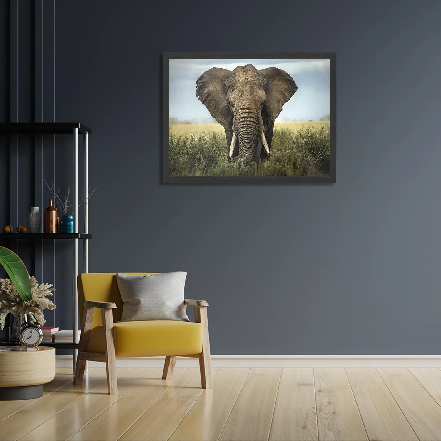 Poster Olifant Rechthoek Horizontaal Met Lijst Template PBF 50 70 Horizontaal Dieren 25 2