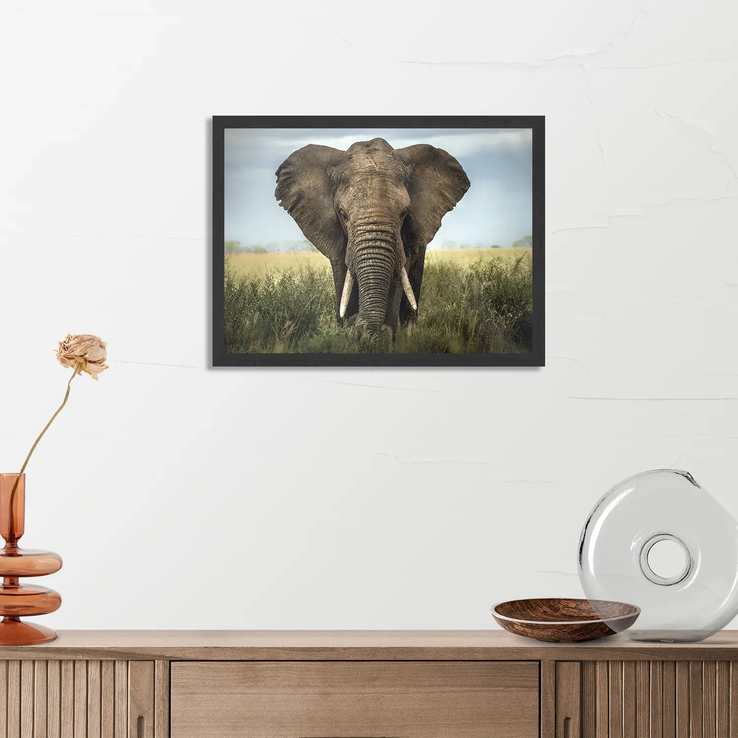 Poster Olifant Rechthoek Horizontaal Met Lijst Template PBF 50 70 Horizontaal Dieren 25 3