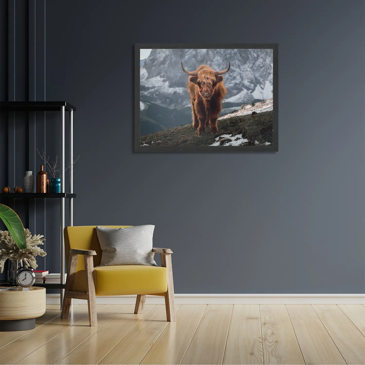 Poster Bizon Van Het Gebergten Rechthoek Horizontaal Met Lijst Template PBF 50 70 Horizontaal Dieren 71 2