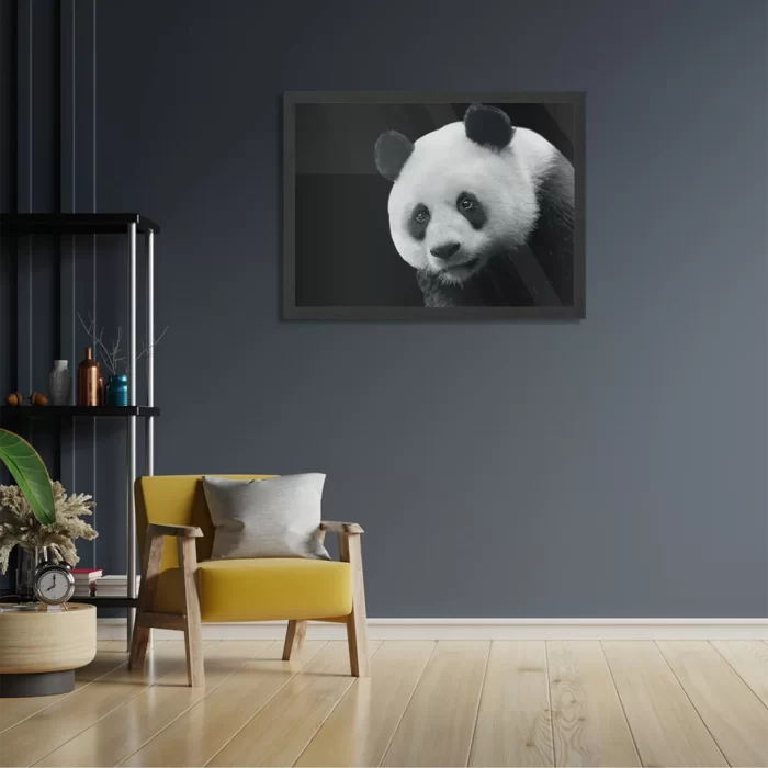 Poster Pandabeer Zwart Wit 02 Rechthoek Horizontaal Met Lijst Template PBF 50 70 Horizontaal Dieren 74 2