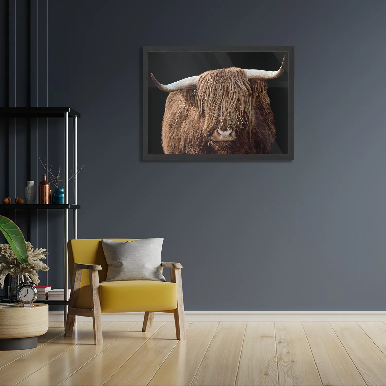 Poster De Blinde Bizon Rechthoek Horizontaal Met Lijst Template PBF 50 70 Horizontaal Dieren 81 2