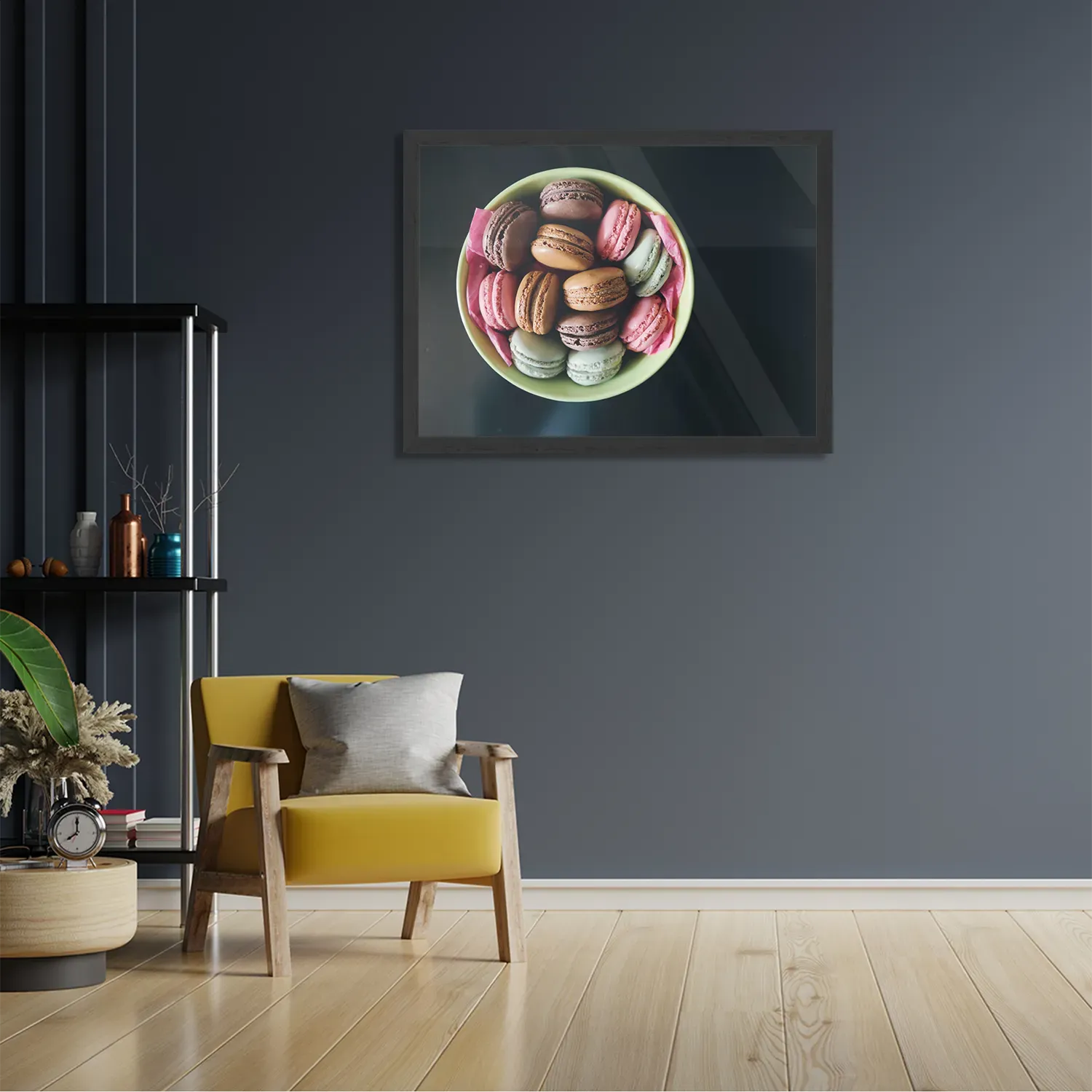 Poster Macarons 01 Rechthoek Horizontaal Met Lijst Template PBF 50 70 Horizontaal Eten En Drinken 18 2