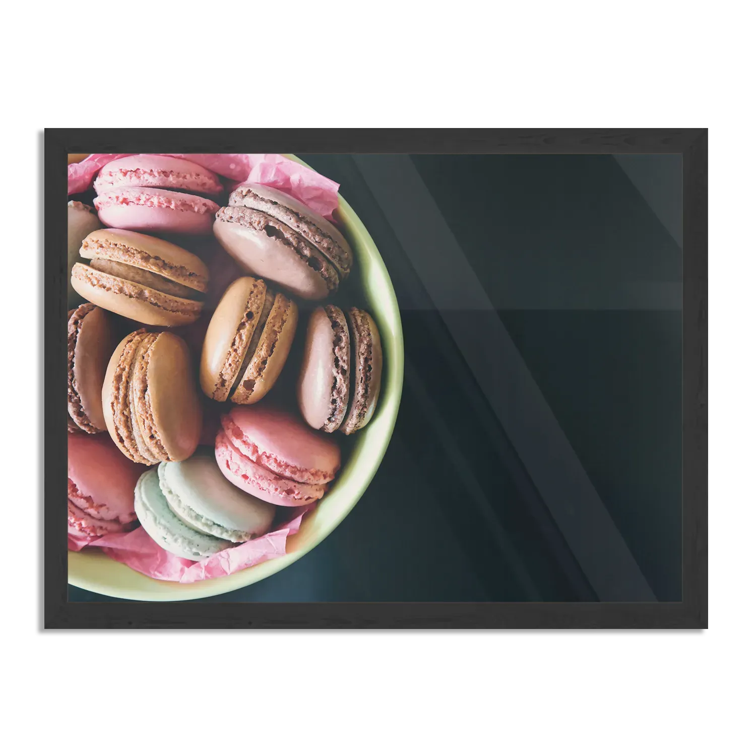Poster Macarons 02 Rechthoek Horizontaal Met Lijst Template PBF 50 70 Horizontaal Eten En Drinken 19 1