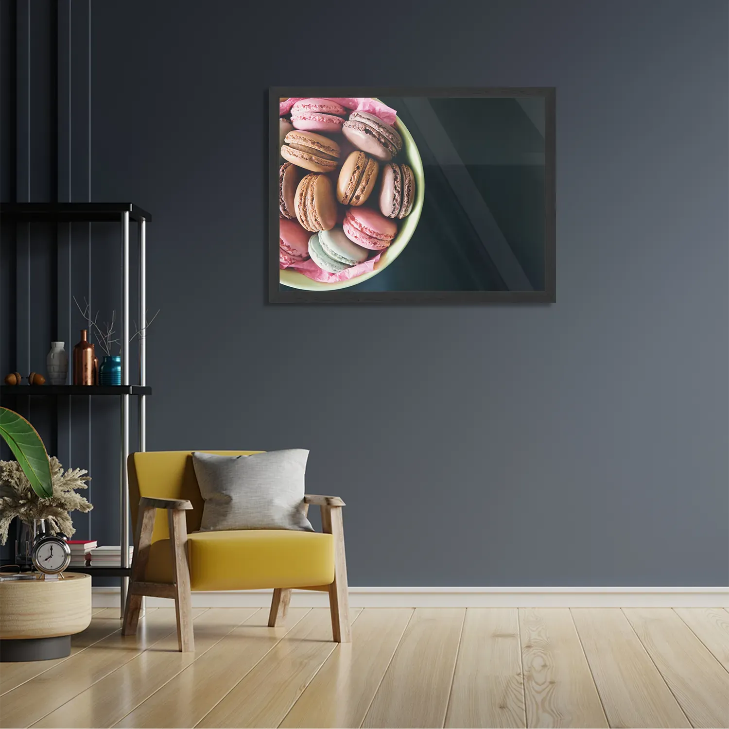 Poster Macarons 02 Rechthoek Horizontaal Met Lijst Template PBF 50 70 Horizontaal Eten En Drinken 19 2