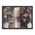 Poster Macarons op Bloemen Tafel Rechthoek Horizontaal Met Lijst Template PBF 50 70 Horizontaal Eten En Drinken 22 1