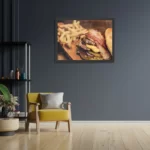 Poster Burger Plank Rechthoek Horizontaal Met Lijst Template PBF 50 70 Horizontaal Eten En Drinken 24 2