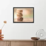 Poster Macarons Beige Tinten 02 Rechthoek Horizontaal Met Lijst Template PBF 50 70 Horizontaal Eten En Drinken 31 3