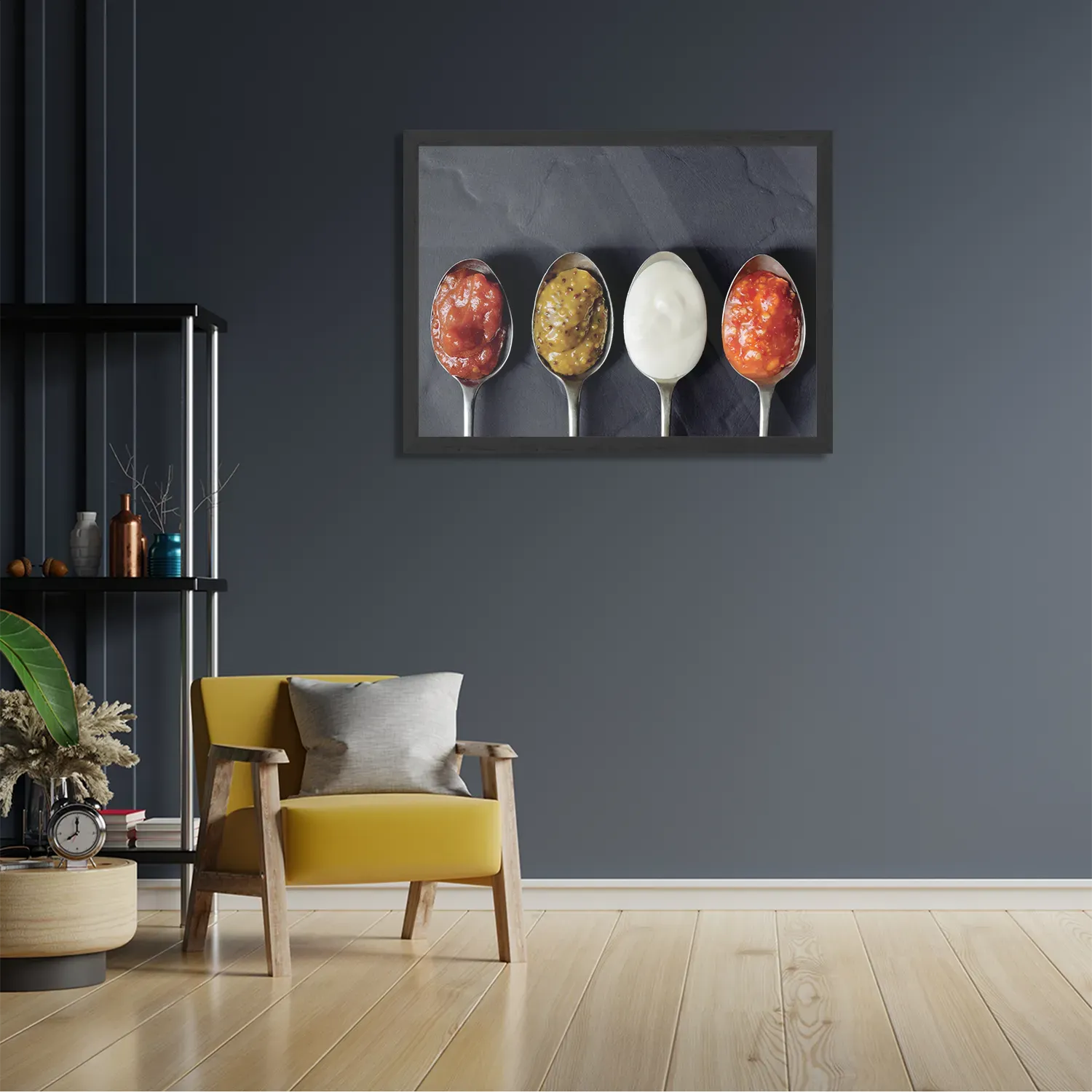 Poster Pittige Sauzen Rechthoek Horizontaal Met Lijst Template PBF 50 70 Horizontaal Eten En Drinken 34 2