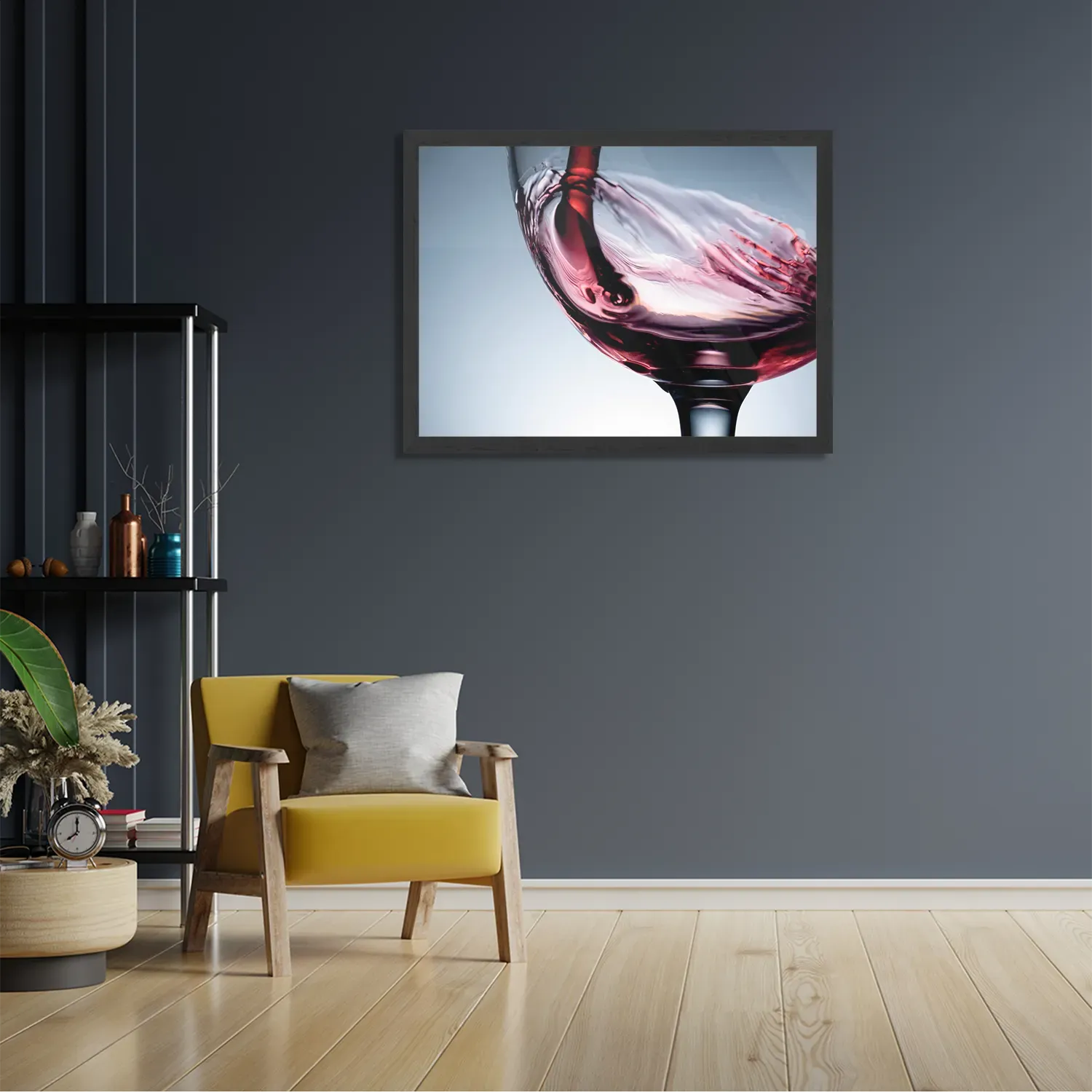 Poster Glas Rode wijn 01 Rechthoek Horizontaal Met Lijst Template PBF 50 70 Horizontaal Eten En Drinken 36 2