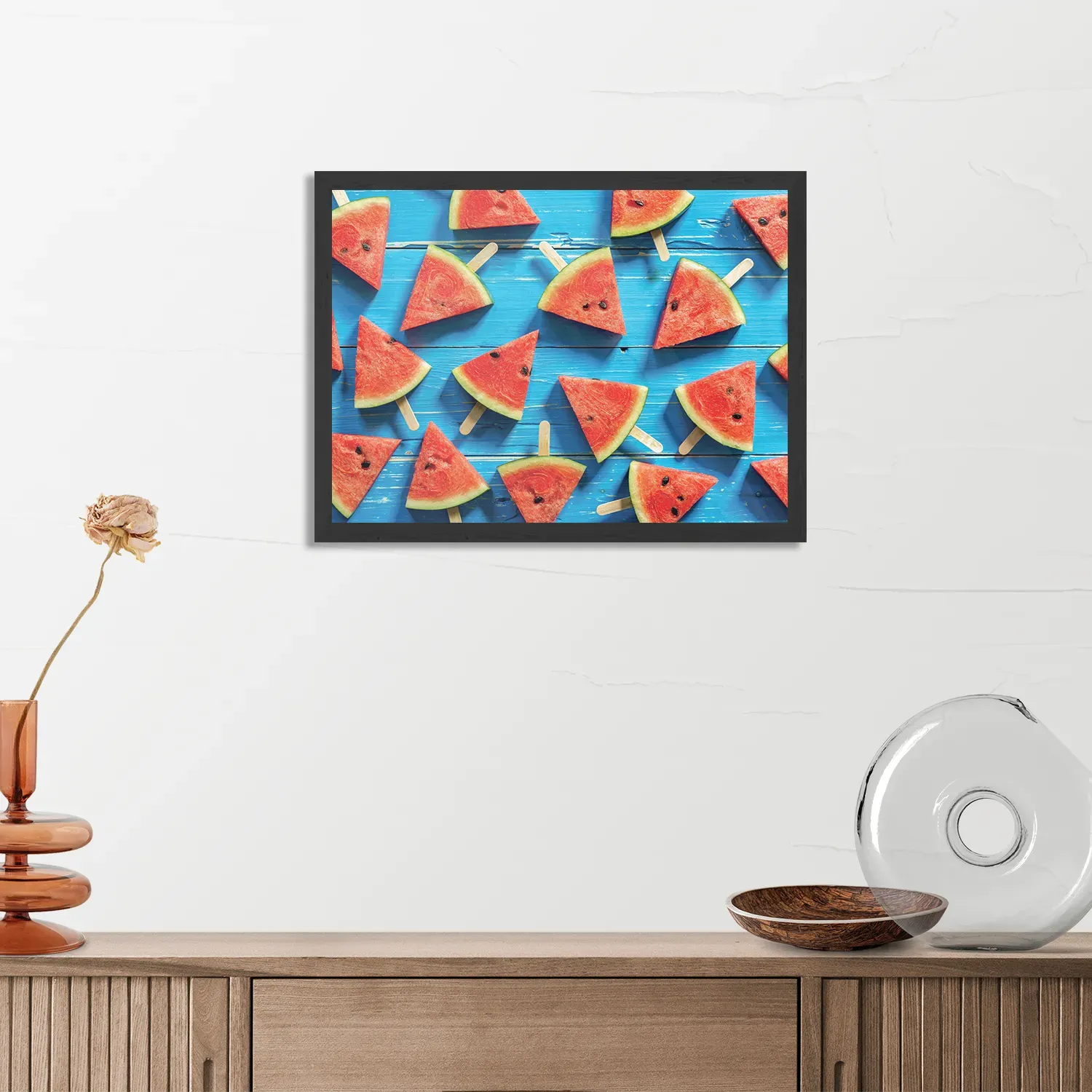 Poster Watermeloen Ijsjes Rechthoek Horizontaal Met Lijst Template PBF 50 70 Horizontaal Eten En Drinken 39 3