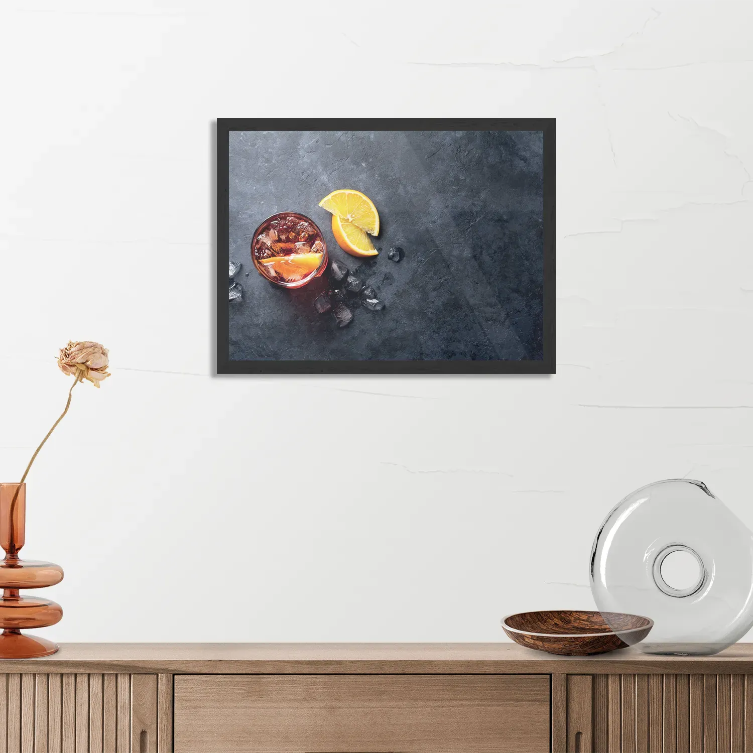 Poster Cocktail met Citroen Rechthoek Horizontaal Met Lijst Template PBF 50 70 Horizontaal Eten En Drinken 42 3