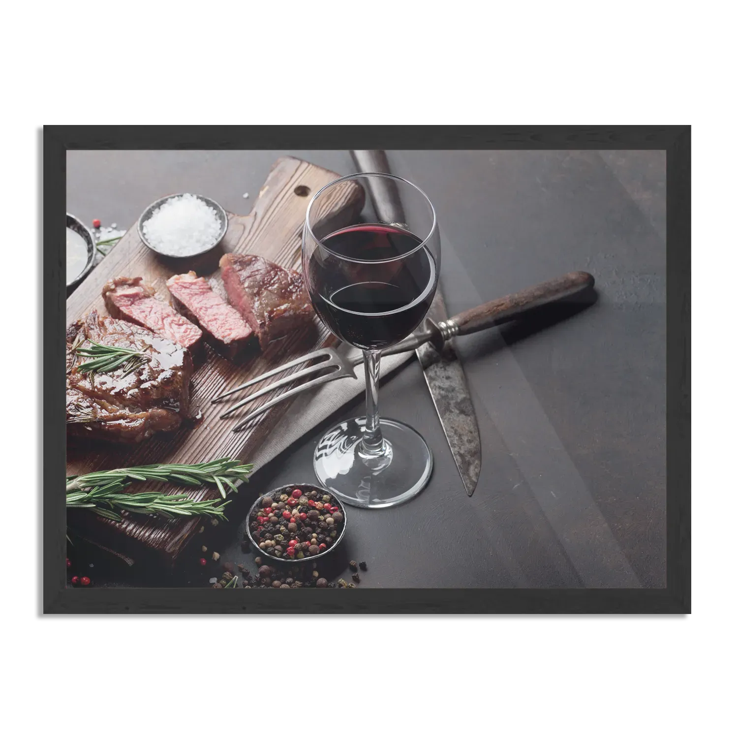 Poster Beef met Rode Wijn Rechthoek Horizontaal Met Lijst Template PBF 50 70 Horizontaal Eten En Drinken 47 1