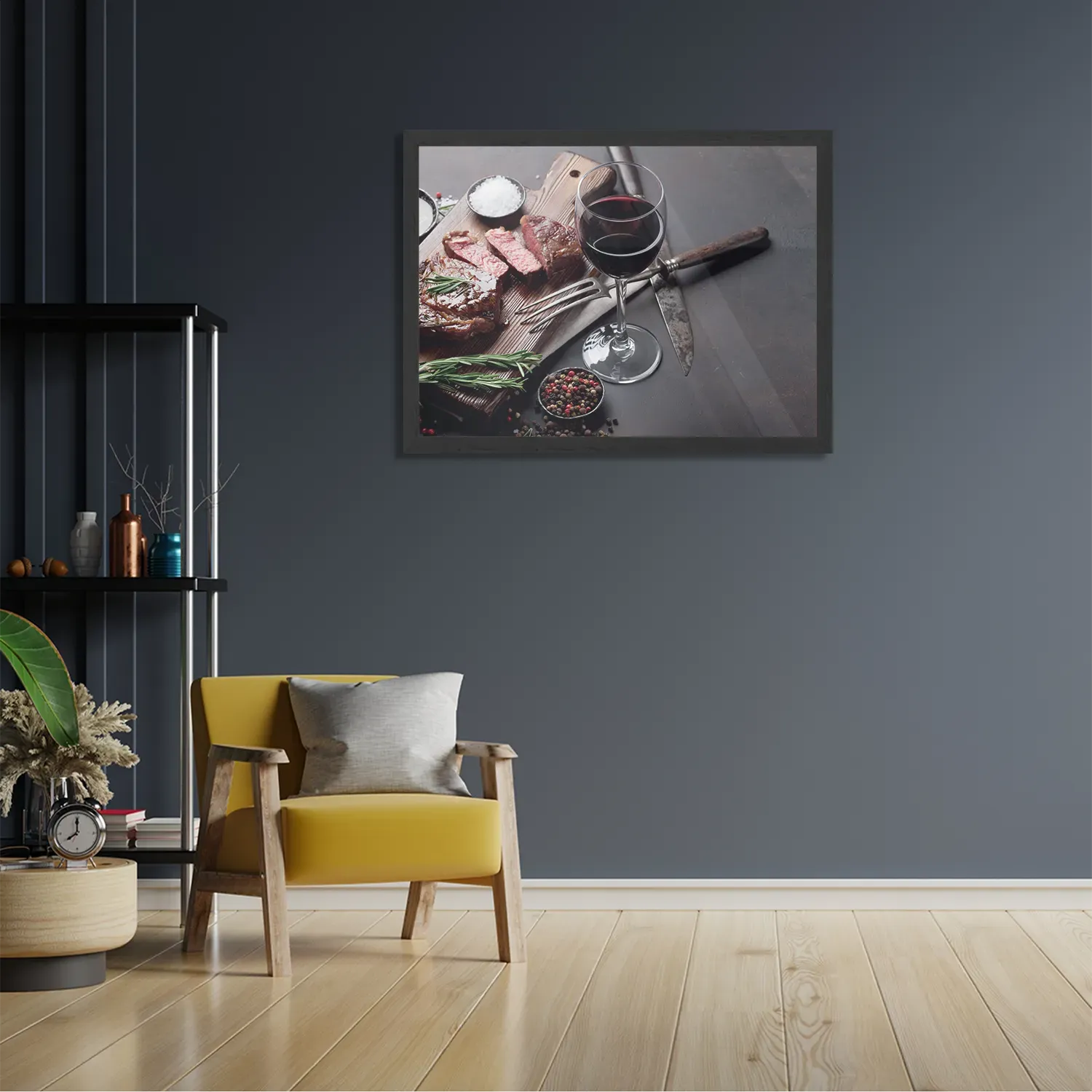 Poster Beef met Rode Wijn Rechthoek Horizontaal Met Lijst Template PBF 50 70 Horizontaal Eten En Drinken 47 2